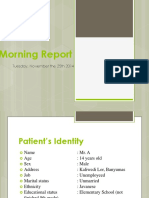 14-Year-Old Patient Morning Report