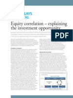 Barclays Capital Equity Correlation Explaining The Investment Opportunity PDF