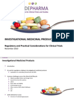 Investigational Medicinal Products:: Regulatory and Practical Considerations For Clinical Trials
