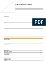 Research Methodology Template: Topic Objectives