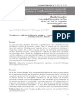 SUASNABAR, Claudio Educación superior y educación comparada