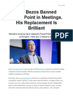 Jeff Bezos Banned PowerPoint in Meetings