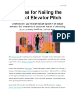 6 Rules For Nailing The Perfect Elevator Pitch