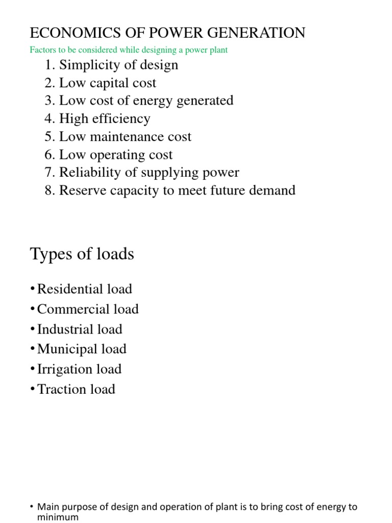 5.economics of Power Generation-1 | PDF | Power Station | Hydroelectricity