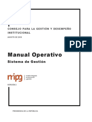 Manual operativo mipg