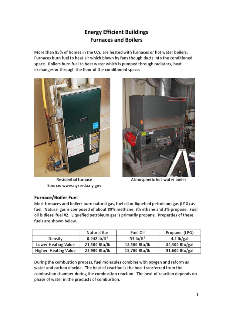 Energy Efficiency of Furnaces & Boilers | PDF | Furnace | Combustion