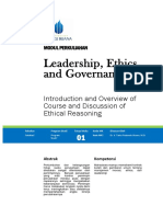 Leadership, Ethics and Governance Course Overview