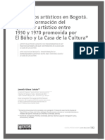 Colectivos artísticos en Bogotá. La transformación del quehacer artístico entre 1950 y 1970 promovida por El Búho y La Casa de la Cultura. Janneth Aldana.