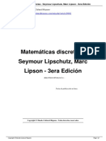 Matematicas Discretas Seymour Lipschutz Marc Lipson 3era Edicion A29062