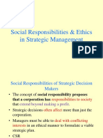 Social Responsibilities & Ethics in Strategic Management