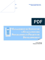 Management du suivi et de l'évaluation des programmes et projets de développement (Octobre 1999)