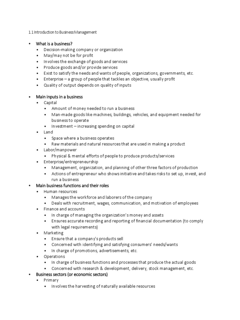 Introduction to Business Management Concepts | PDF | Entrepreneurship ...