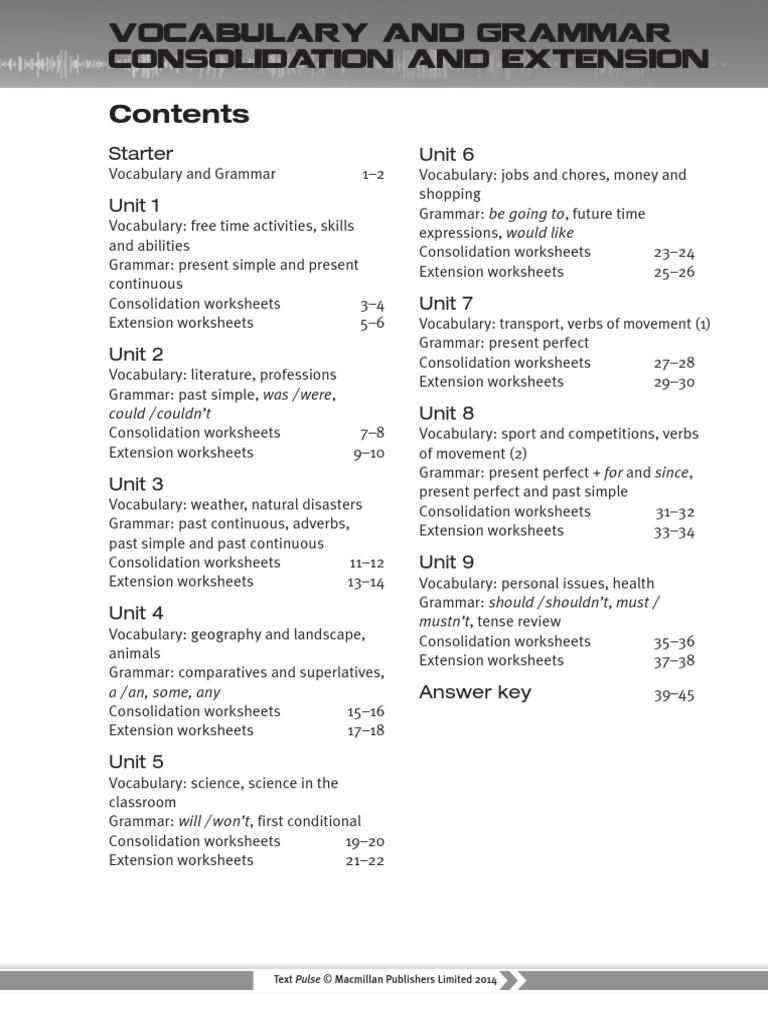 Vocabulary and Grammar PDF | PDF | English Language | Languages