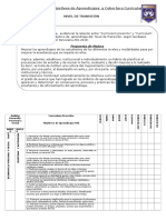 Matriz de Cobertura Curricular Transición