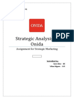 Strategic Analysis of Onida: Assignment For Strategic Marketing