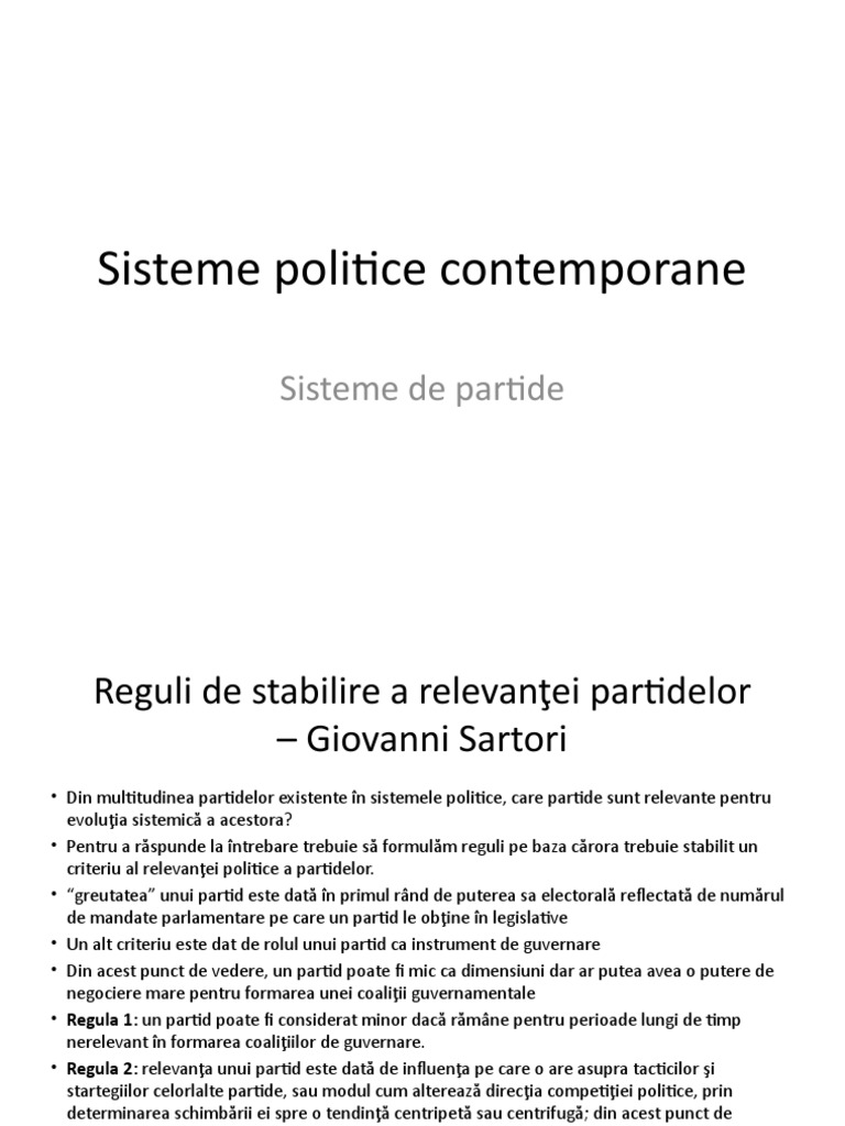 Sisteme de Partide | PDF