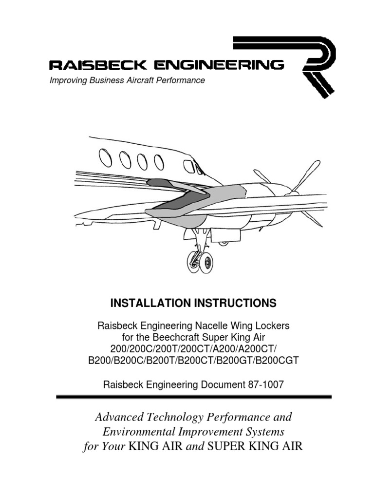 Raisbeck Wing Locker Installation Guide | PDF | Flap (Aeronautics) | Rivet