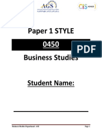 Paper 1 STYLE 0450 Business Studies PDF