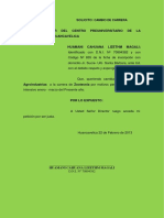 Carta de P'resentacion para Tracticas Pre Profesionales