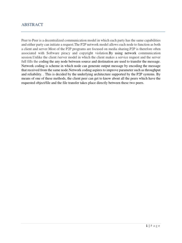 1 PDF | PDF | Peer To Peer | Client–Server Model