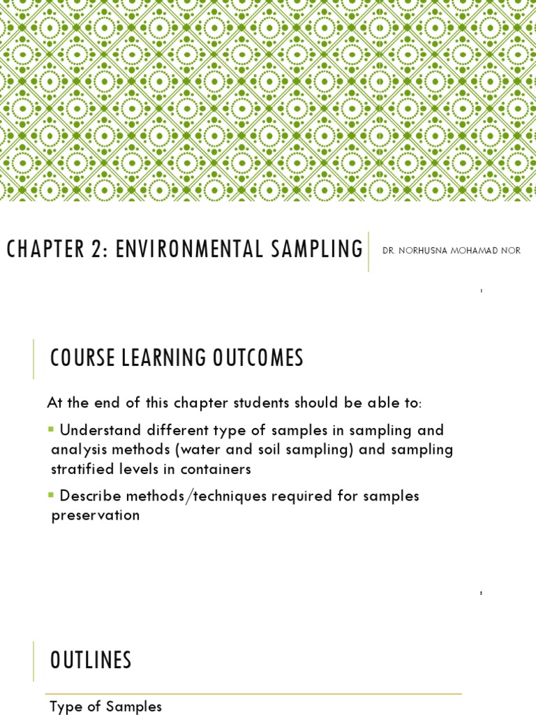 Chapter 2 Environmental Sampling Pdf Sampling Statistics