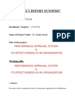Synopsis On Performace Appraisal System