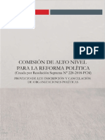 Inscripción y cancelación de organizaciones políticas