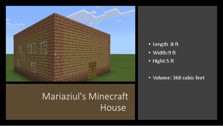 Minecraft House Dimensions and Volume | PDF