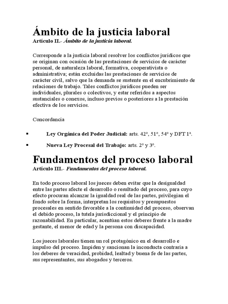 Ámbito de La Justicia Laboral | PDF