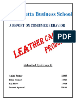 A Project Report On Consumer Behavior