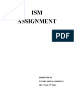 ISM Assignment: Submitted By: SAURBH ARORA (A1802009132) Section E, 3 Sem