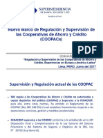 Nuevo Marco de Regulacion y Supervision de Las Coopac