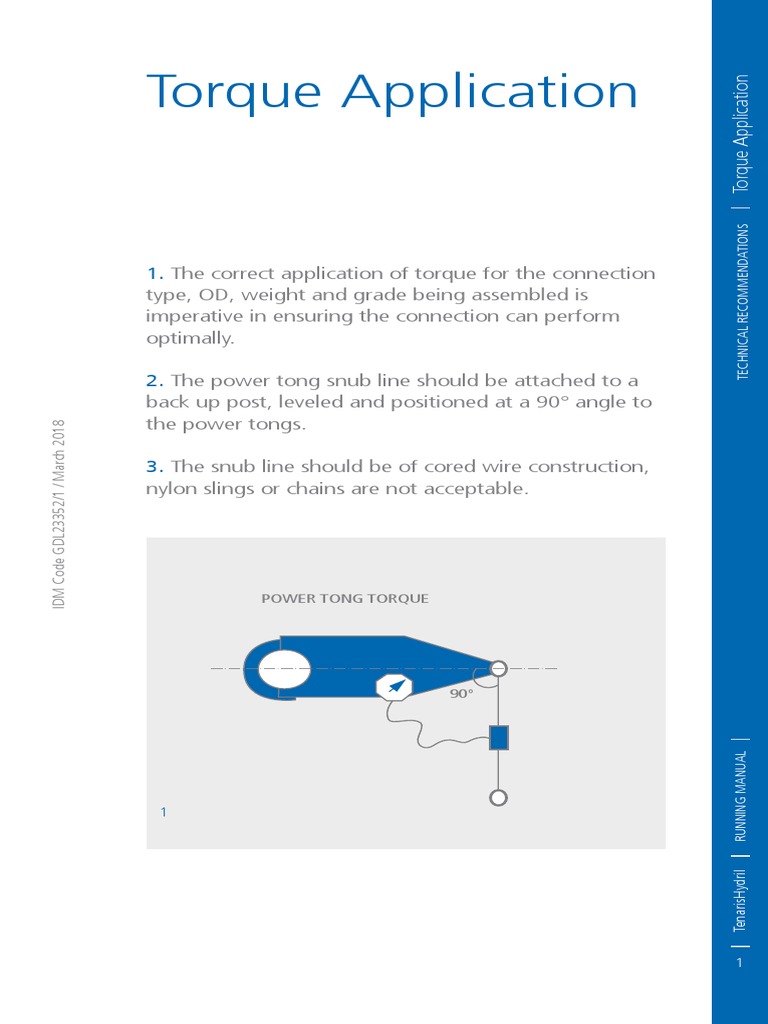 RunningManual Technical Recommendations For Torque Application PDF ...