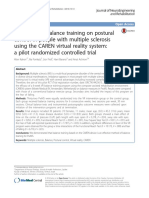The Effect of Balance Training On Postural Control in People With Multiple Sclerosis Using The CAREN Virtual Reality System A Pilot Randomized Controlled Trial - Edit - 000 PDF