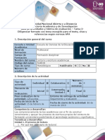 Guía de actividades y rúbrica de evaluación - Tarea 2 - Diligenciar formato con tema escogido para el texto, citas y referencias según normas APA.docx