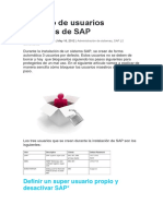 Bloqueo de Usuarios Maestros de SAP