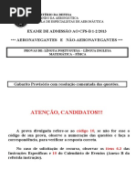 Aeronautica 2012 Eear Sargento Da Aeronautica Aeronavegantes e Nao Aeronavegantes Prova