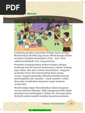 Materi Kelas 3 Tema 8 Subtema 2 Aku Anak Mandiri Websiteedukasi Com Pdf