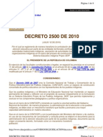 DECRETO 2500 DE 2010: Guardar Imprimir E-Mail