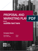 Proposal and Marketing Plan: Subtitle Text Here