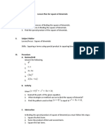 Square of Binomials Math7