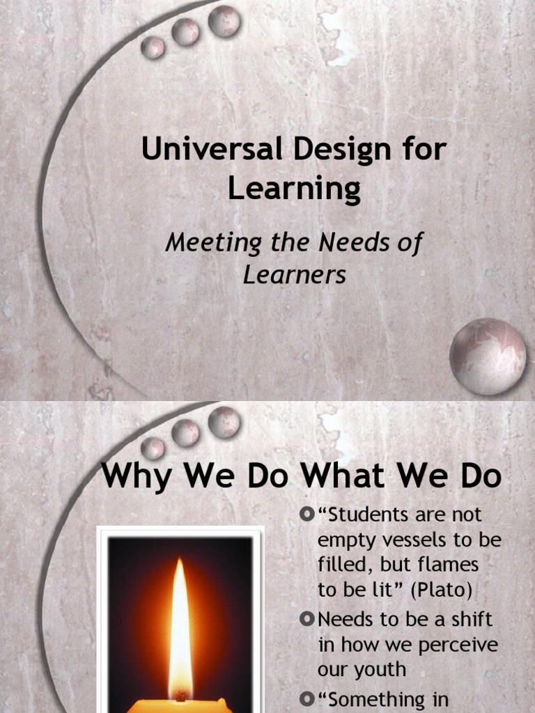 Universal Design For Learning | PDF | Learning | Epistemology
