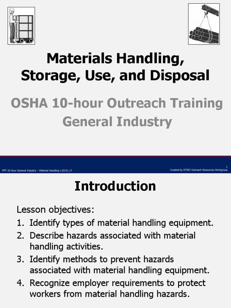 Materials Handling Ppt V 03 01 17 Forklift Occupational Safety And Health Administration