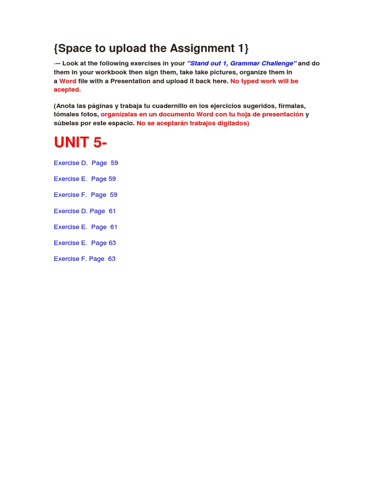 Unit 5-: (Space To Upload The Assignment 1) | PDF