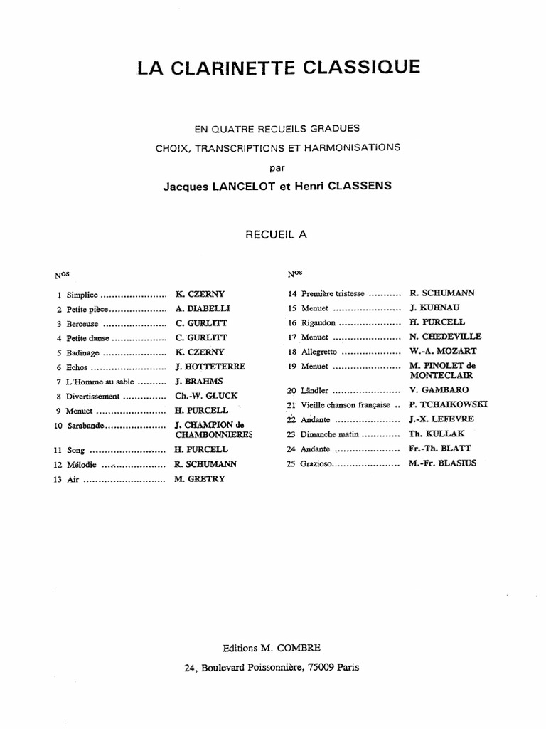 La Clarinette Clasiquepdf - 