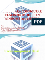 Pasos Para Configurar El Servidor Dhcp en Windows 2003 Server