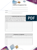 Observation Classroom Management Plan