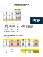 Practica en Excel - Medidas de Dispersión