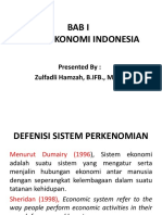 BAB I Sistem Perekonomian Indonesia