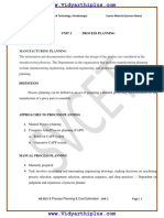 Unit 2 Process Planning